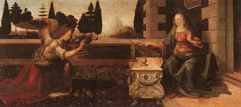  Leonardo  Da Vinci The Annunciation-o oil painting image